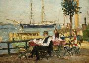 Hans Hartig Im Hafen von Neuwarp Spain oil painting artist